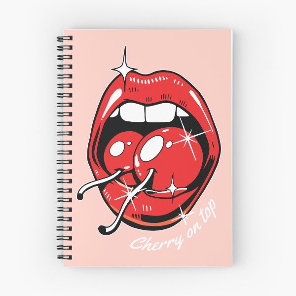 Item preview, Cherry on Top – Bold Pop Art Red Lips & Juicy Cherries designed and sold by RamyGallery.