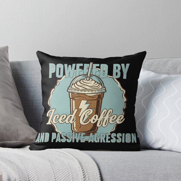 Item preview, Powered By Iced Coffee Funny Coffee Quote designed and sold by Teeny Quities.