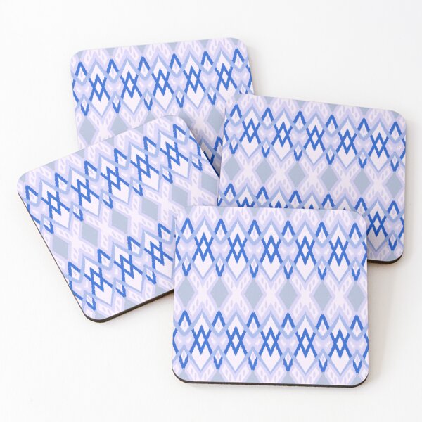 Item preview, Coastal Blue ikat designed and sold by Bloomiastudio.
