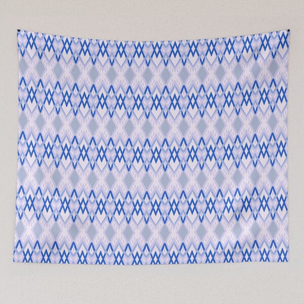 Item preview, Coastal Blue ikat designed and sold by Bloomiastudio.