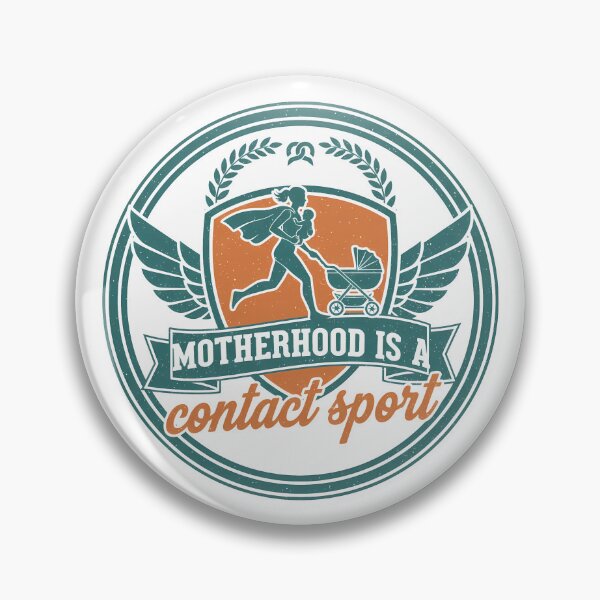 Item preview, Motherhood Is a Contact Sport Retro Mom Design designed and sold by Teeny Quities.