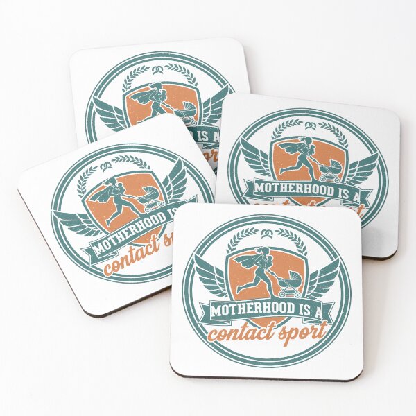 Item preview, Motherhood Is a Contact Sport Retro Mom Design designed and sold by Teeny Quities.