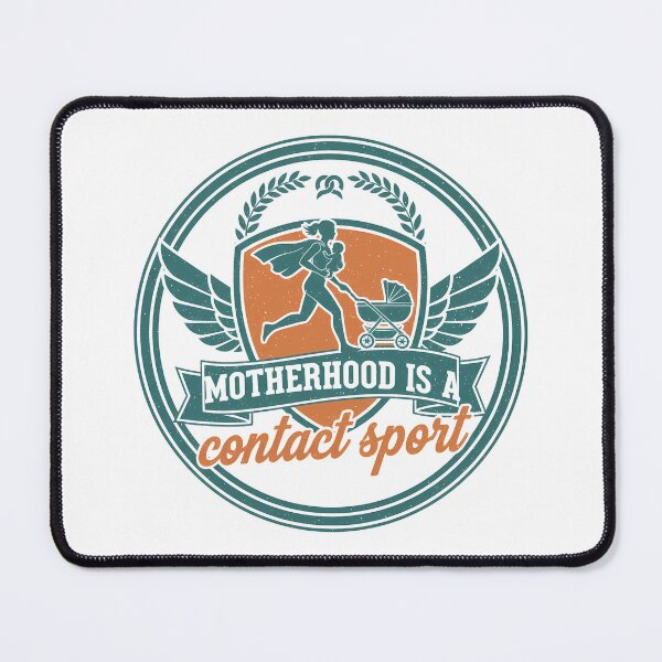 Item preview, Motherhood Is a Contact Sport Retro Mom Design designed and sold by Teeny Quities.