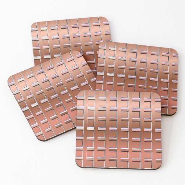 Item preview, Industrial Copper Weave - Metallic Geometric Pattern designed and sold by BELLZINHO - ARTES.