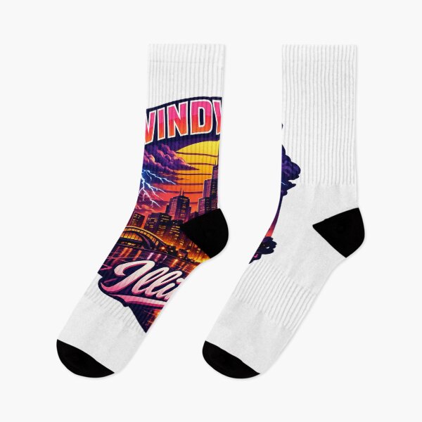 Item preview, Windy City Neon Storm Skyline Illustration designed and sold by Dresut.