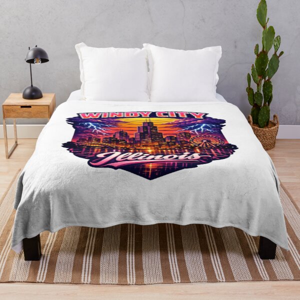 Item preview, Windy City Neon Storm Skyline Illustration designed and sold by Dresut.