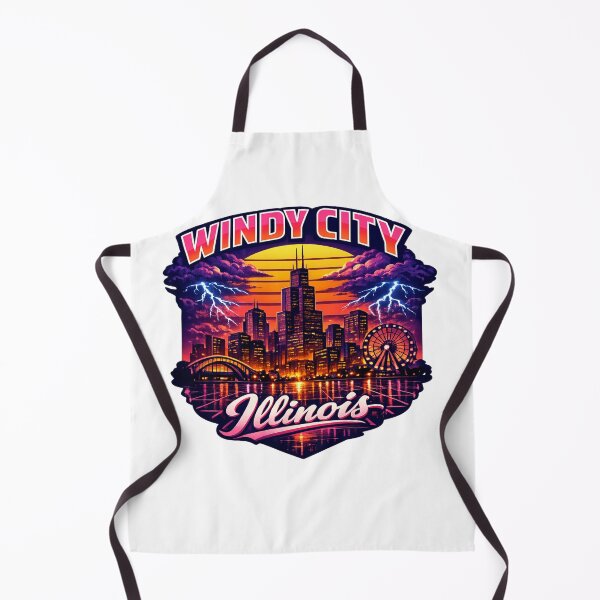 Item preview, Windy City Neon Storm Skyline Illustration designed and sold by Dresut.