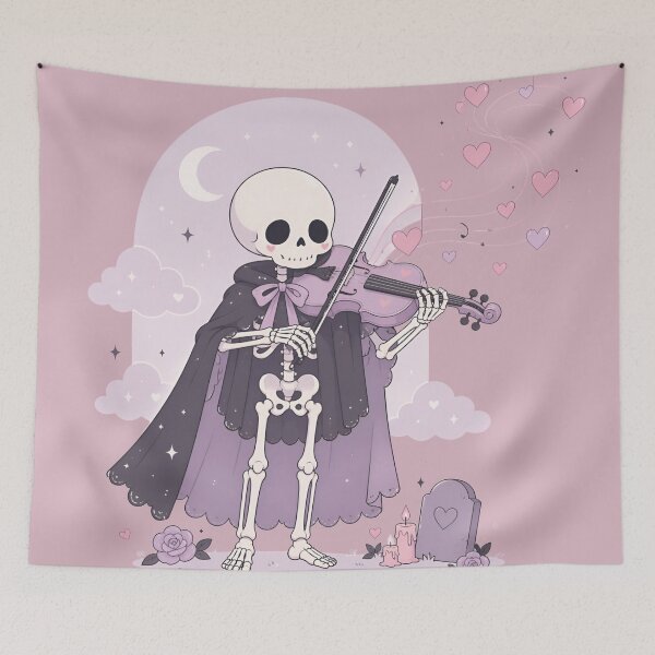Item preview, Violinist Skeleton Pastel Goth Aesthetic designed and sold by EsenciaZen.