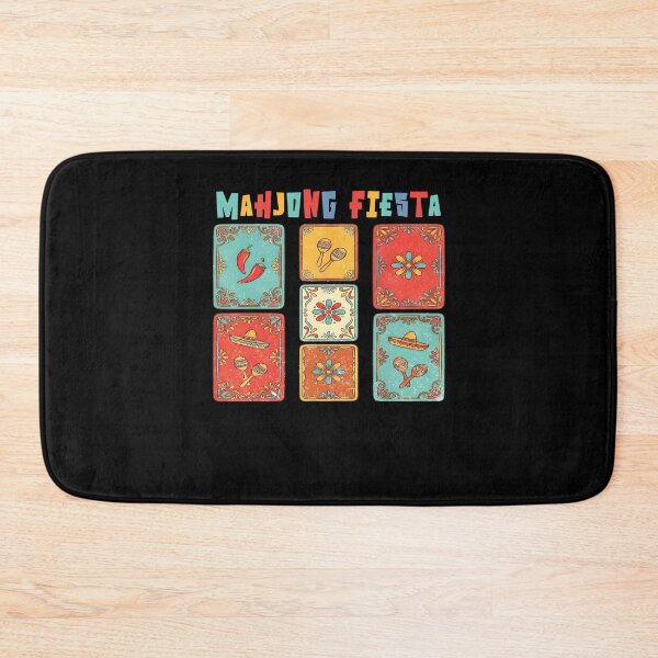 Item preview, Mahjong Fiesta Boho Floral Cinco De Mayo Mexican Tile Game Player designed and sold by issan-exe.