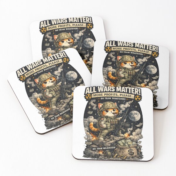 Item preview, Greedy War Cat | Satirical Military Cat Art designed and sold by anandariki.
