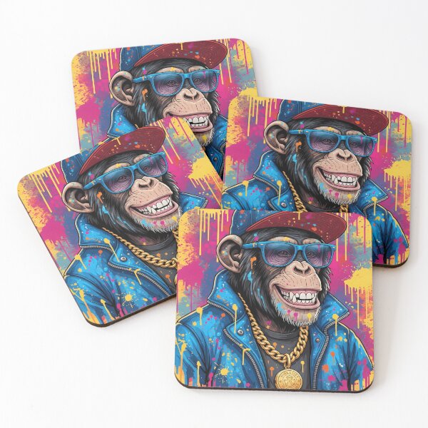 Aperçu de l'œuvre Graffiti Monkey Hip Hop Streetwear Art créée et vendue par PixorStudio.