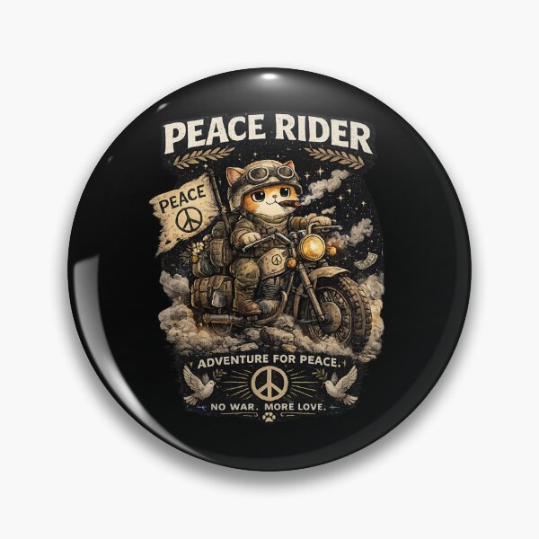 Item preview, Peace Rider Cat | Adventure For Peace Motorcycle Parody designed and sold by anandariki.