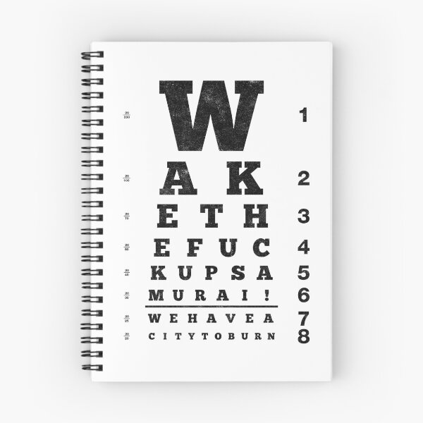 Item preview, Wake Up Samurai Eye Chart (Variant) designed and sold by huckblade.