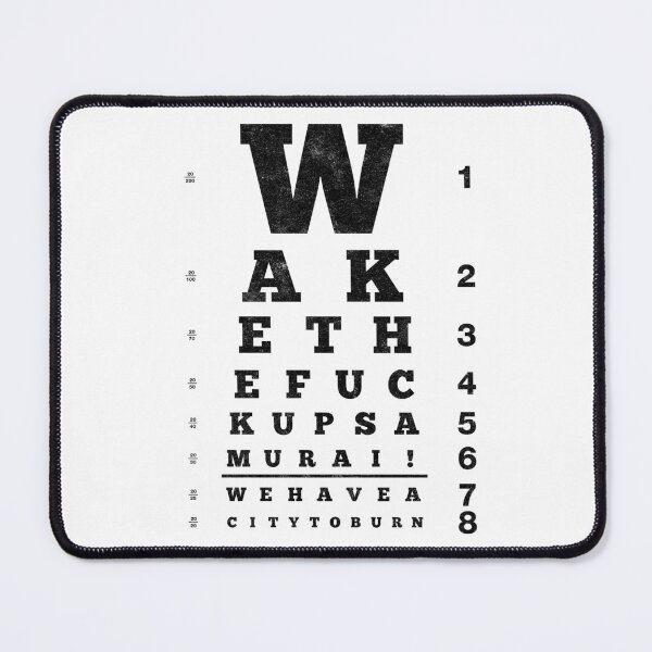 Item preview, Wake Up Samurai Eye Chart (Variant) designed and sold by huckblade.