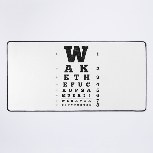 Item preview, Wake Up Samurai Eye Chart (Variant) designed and sold by huckblade.