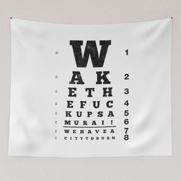 Item preview, Wake Up Samurai Eye Chart (Variant) designed and sold by huckblade.