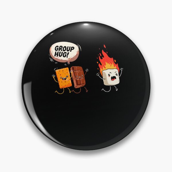 Item preview, Camping Group Hug Smores Marshmallow Campfire Kawaii Cartoon Humor designed and sold by issan-exe.