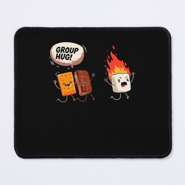 Item preview, Camping Group Hug Smores Marshmallow Campfire Kawaii Cartoon Humor designed and sold by issan-exe.