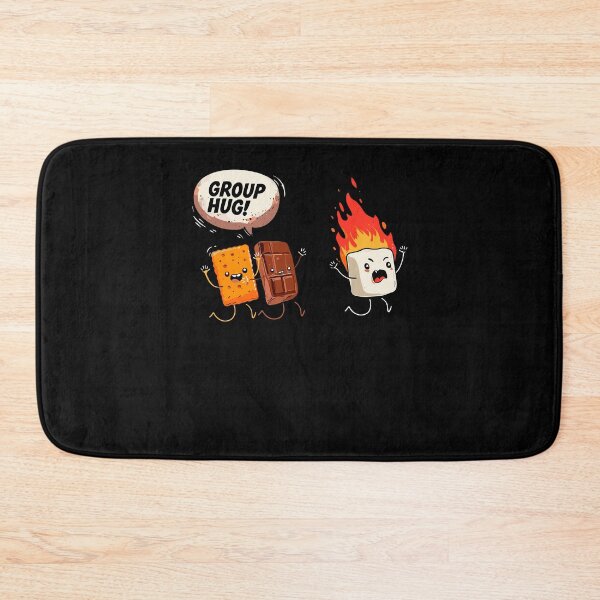 Item preview, Camping Group Hug Smores Marshmallow Campfire Kawaii Cartoon Humor designed and sold by issan-exe.