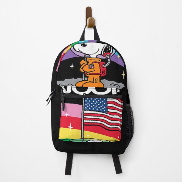 Item preview, Snoopy Rainbow Space Beagle Badge with USA Flag designed and sold by VincentMoore96.