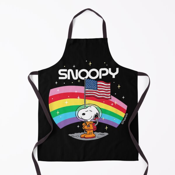 Item preview, Snoopy Rainbow Space Beagle Badge with USA Flag designed and sold by VincentMoore96.