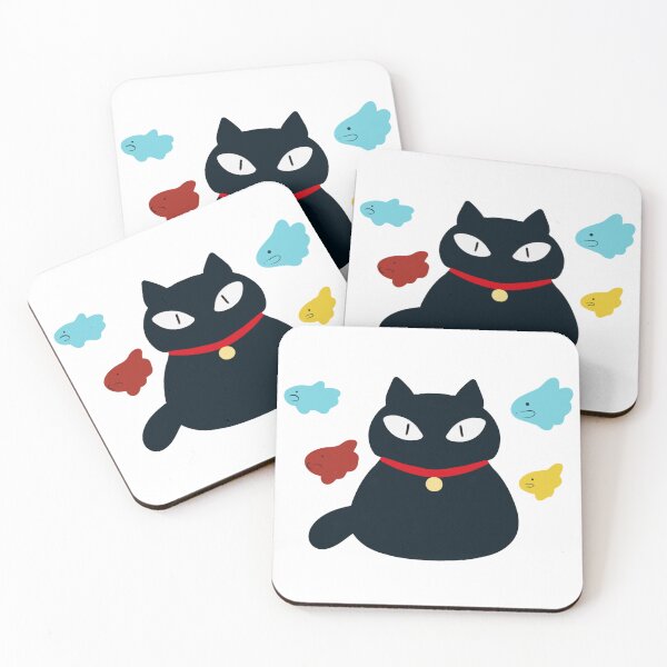 Item preview, Cat and fish designed and sold by Mooncakemoomoo.