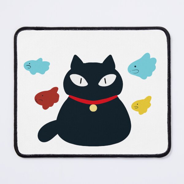 Item preview, Cat and fish designed and sold by Mooncakemoomoo.