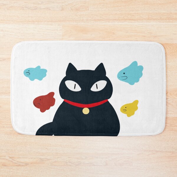 Item preview, Cat and fish designed and sold by Mooncakemoomoo.