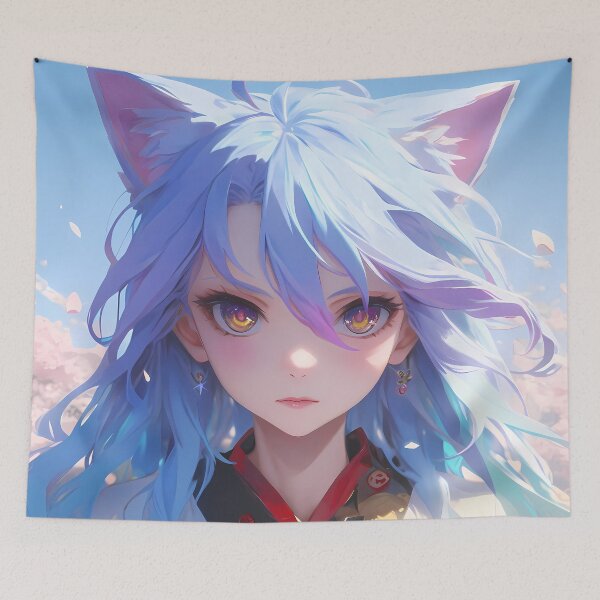 Item preview, Izuna Hatsuse Mystic Kimono No Game No Life Anime Girl Ethereal Cherry Spirit designed and sold by Spraykart.