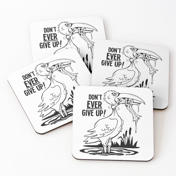 Item preview, Never Give Up Pelican and Frog designed and sold by RamyGallery.