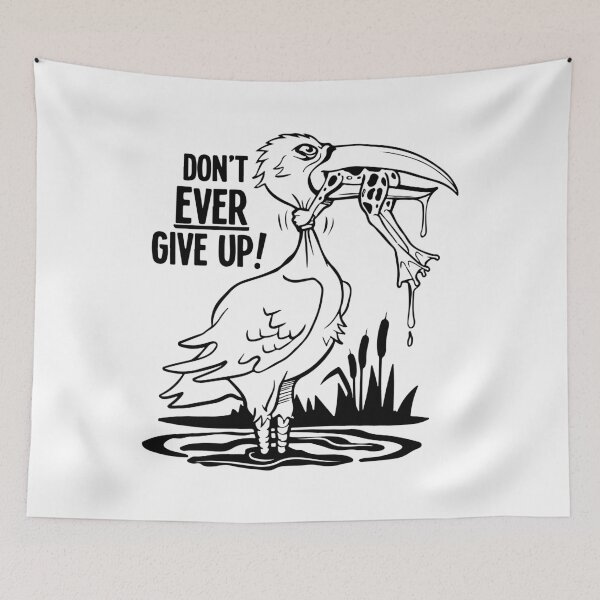 Item preview, Never Give Up Pelican and Frog designed and sold by RamyGallery.