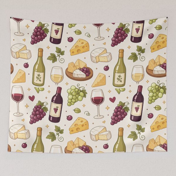 Item preview, Gourmet Patron of Wine, Cheese and Grapes designed and sold by EsenciaZen.