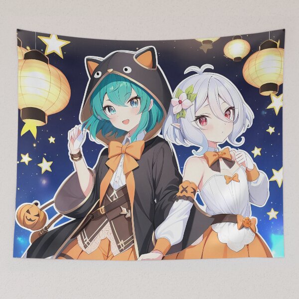 Item preview, Kokkoro And Aoi Halloween Light Princess Connect Festive Night designed and sold by 108Recordings.