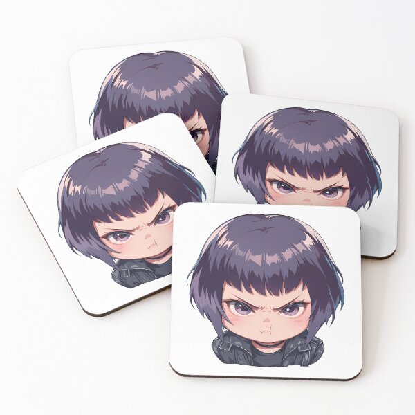 Item preview, Mokoto Kusanagi Ghost In The Shell Chibi Cyberpunk Pout designed and sold by 108Recordings.