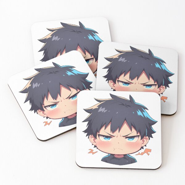 Item preview, Renzo Shima Blue Exorcist Chibi Anime Boy Grumpy designed and sold by 108Recordings.