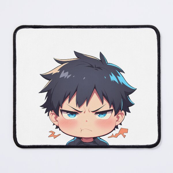 Item preview, Renzo Shima Blue Exorcist Chibi Anime Boy Grumpy designed and sold by 108Recordings.