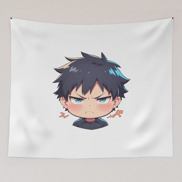 Item preview, Renzo Shima Blue Exorcist Chibi Anime Boy Grumpy designed and sold by 108Recordings.
