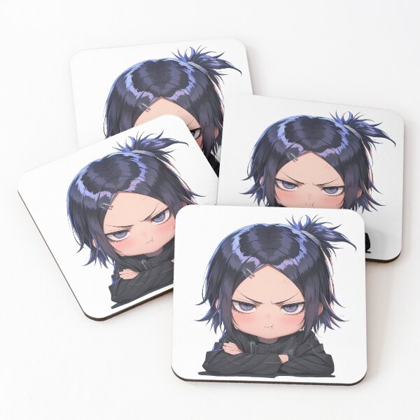 Item preview, Mukuro Ikusaba Danganronpa Chibi Angry Stoic Dark Hair designed and sold by 108Recordings.