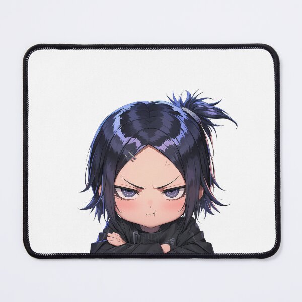 Item preview, Mukuro Ikusaba Danganronpa Chibi Angry Stoic Dark Hair designed and sold by 108Recordings.