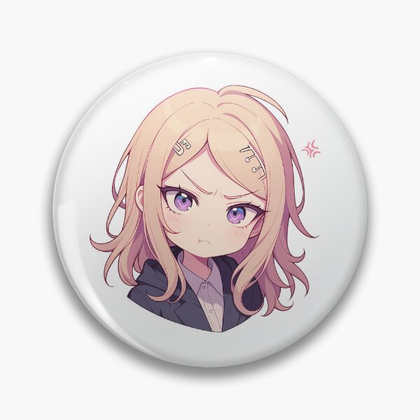 Item preview, Kaede Akamatsu Danganronpa V3 Chibi Angry Blonde Hair designed and sold by 108Recordings.