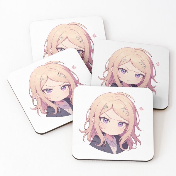 Item preview, Kaede Akamatsu Danganronpa V3 Chibi Angry Blonde Hair designed and sold by 108Recordings.