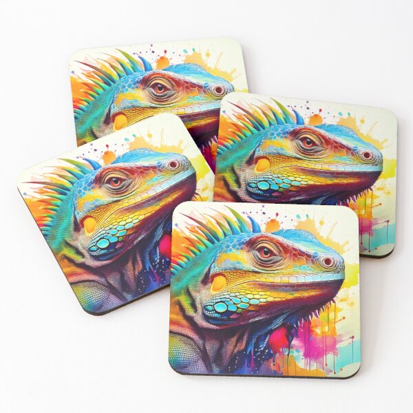 Item preview, Iguana - Colorful Pet Lizard Artwork - Reptile art - Animals - Vibrant Creative Watercolor designed and sold by CattlettArt.