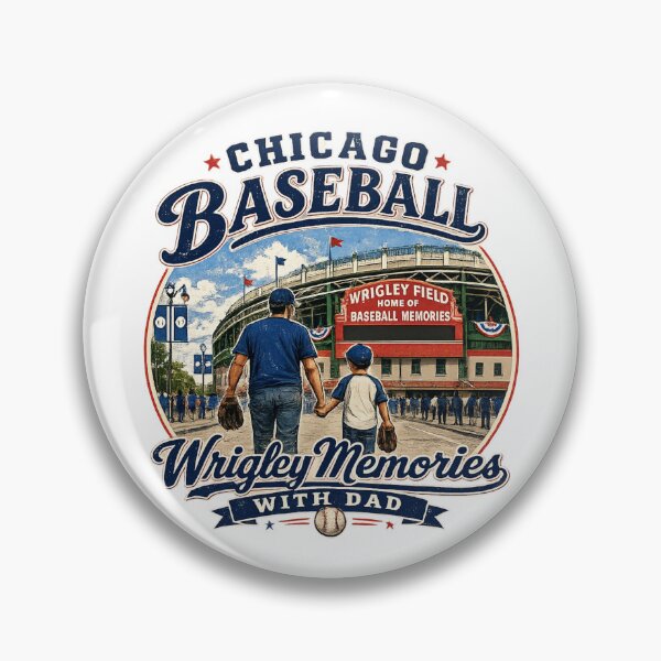 Artikelvorschau, Chicago Baseball-Shirt – Erinnerungen mit Papa | Vintage Baseball-T-Shirt für Papa | Retro-Familien-Shirt für den Spieltag entworfen und verkauft von TKOprintdesigns.