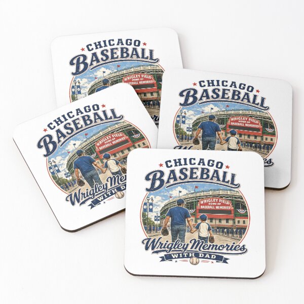 Item preview, Chicago Baseball Shirt Wrigley Memories With Dad | Vintage Baseball Dad Tee | Retro Family Game Day Shirt designed and sold by TKOprintdesigns.