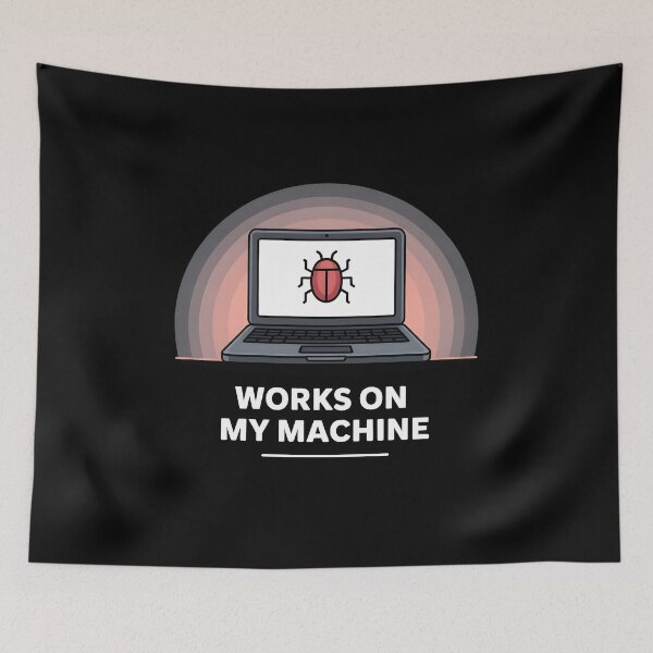 Item preview, Works On My Machine Programmer Humor Minimal Coding Shirt designed and sold by ImaginedSpace7.