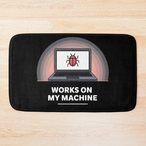Item preview, Works On My Machine Programmer Humor Minimal Coding Shirt designed and sold by ImaginedSpace7.