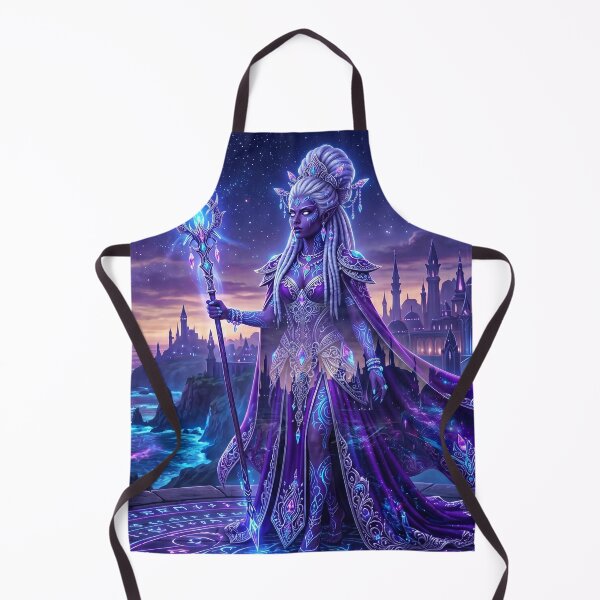 Item preview, Nightborne Sorceress of Suramar - Arcane Purple Fantasy designed and sold by InspirAI.