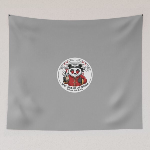 Item preview, Panda Kung Fu Master - Cool Panda with Red Shades & Bubble Tea designed and sold by K-Vibe Design Studio.