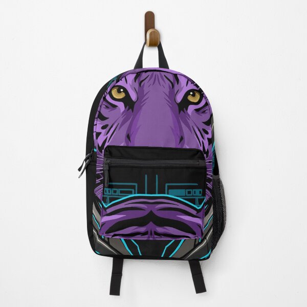 Item preview, Cyberpunk Tiger Head Neon Purple Futuristic Sci-Fi Wildlife designed and sold by el.azraq.