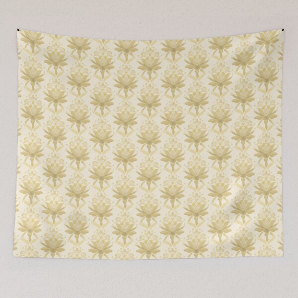 Item preview, Cream Khaki Lemon Yellow Abstract Floral Texture Pattern designed and sold by burbankdesigns.